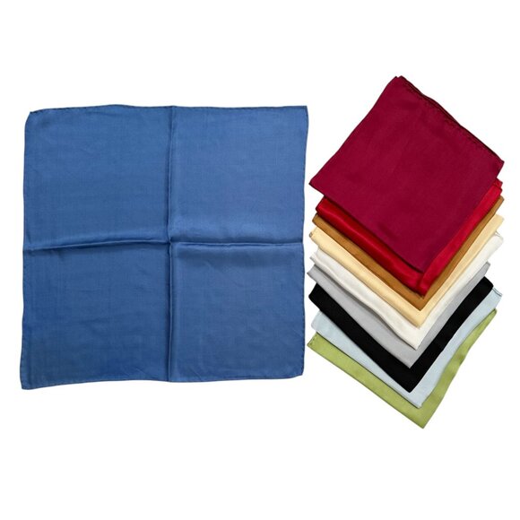 Set 10 of Silk handkerchief Pocket Squares - Picture 2 of 3